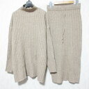 【エントリーポイント10倍】【中古】新品同様 THEATRE PRODUCTS ランド シアタープロダクツ リブニットセーター パンツ セットアップ F モカブラウン レディース Luxs ブランド古着のリュクス