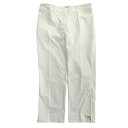 【中古】 M'S GRACY エムズグレイシー クロップド パンツ カプリ スティック リボン 裾ジップ ビジュー SIZE38 ホワイト レディース Luxs ブランド古着のリュクス