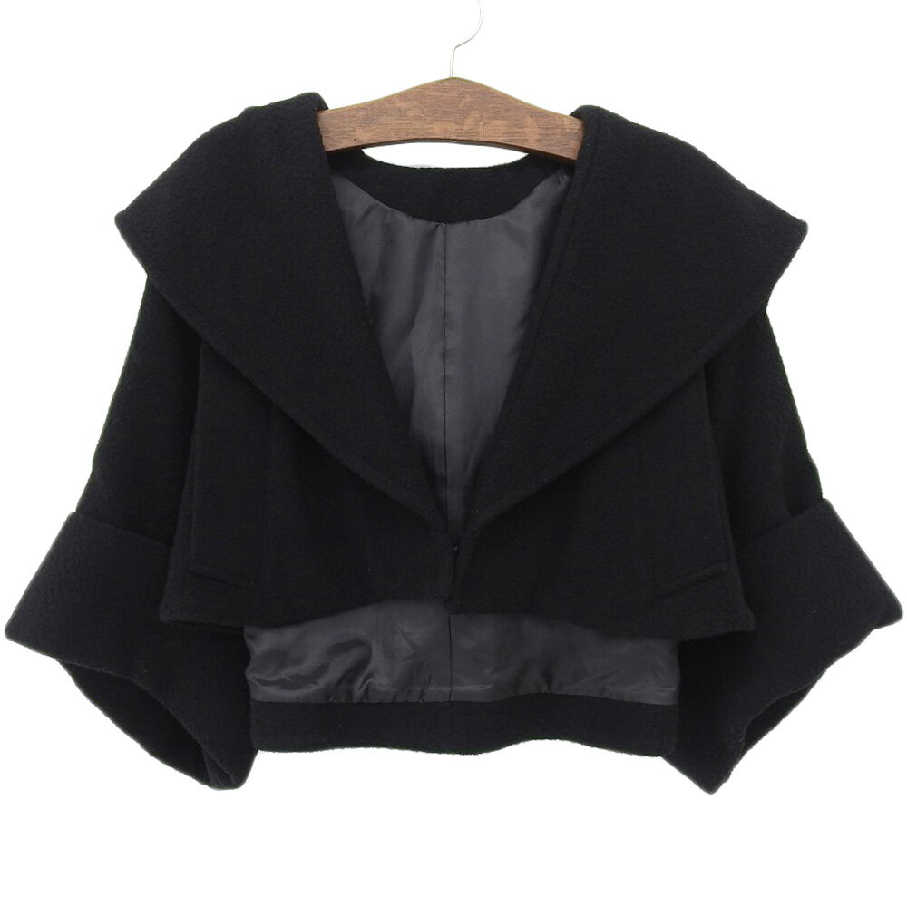 【中古】美品 24AW Cygne シーニュ Josette ウール ショートコート ジャケット CY2422-07-092 サイズF ブラック レディース Luxs ブランド古着のリュクス