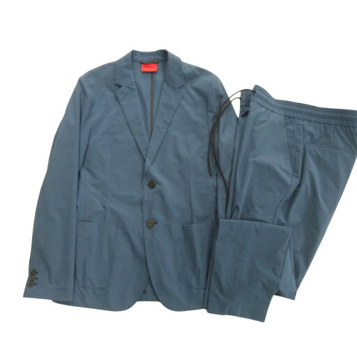 【中古】美品 HUGO BOSS ヒューゴボス セットアップ スーツ テーラード ジャケット イージー パンツ 背抜き アンコン 46 青 ブルー メンズ Luxs ブランド古着のリュクス 【中古】美品 HUGO BOSS ヒューゴボス セットアップ スーツ テーラード ジャケット イージー パンツ 背抜き アンコン 46 青 ブルー メンズ Luxs ブランド古着のリュクス