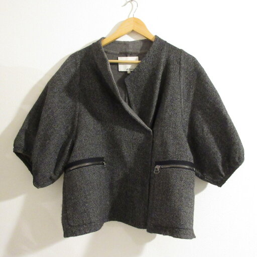 【中古】美品 3.1Phillip Lim 3.1フィリップリム ボリュームスリーブ ジャケット ブルゾン Sサイズ グレー レディース Luxs ブランド古着のリュクス 【中古】美品 3.1Phillip Lim 3.1フィリップリム ボリュームスリーブ ジャケット ブルゾン Sサイズ グレー レディース Luxs ブランド古着のリュクス