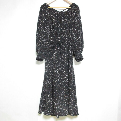 【中古】美品 Herlipto ハーリップトゥ Slit Sleeve Floral Print Dress スクエアネック 長袖 マキシ丈 ワンピース 1234305129 M ブラック レディース Luxs ブランド古着のリュクス 【中古】美品 Herlipto ハーリップトゥ Slit Sleeve Floral Print Dress スクエアネック 長袖 マキシ丈 ワンピース 1234305129 M ブラック レディース Luxs ブランド古着のリュクス