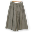 【中古】未使用 23SS SEEALL シーオール 10タックショーツ ウールシルク ワイド ハーフパンツ クロップドパンツ サイズ36 グレー系 レディース Luxs ブランド古着のリュクス(4)
