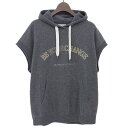 【中古】新品同様 22AW BRUNELLO CUCINELLI ブルネロクチネリ カシミヤブレンド ショートスリーブ ニットパーカー XXS グレー レディース Luxs ブランド古着のリュクス