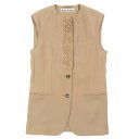 【中古】新品同様 Acne Studios アクネストゥディオズ フリル ベスト FN-WN-SUIT000347 ノースリーブ ジャケット アウター ベージュ ピンク系 34 レディース Luxs ブランド古着のリュクス