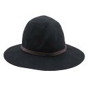 【中古】良品 VARDE77 バルデセブンティセブン フェルト ロングブリム ハット 帽子 リボン ウール 黒 ブラック メンズ Luxs ブランド古着のリュクス