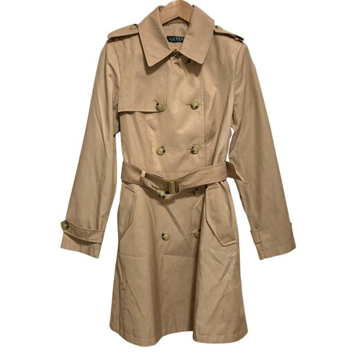 【中古】美品 Lauren Ralph Lauren ローレンラルフローレン ダブルブレスト トレンチコート Sサイズ ベージュ レディース Luxs ブランド古着のリュクス 【中古】美品 Lauren Ralph Lauren ローレンラルフローレン ダブルブレスト トレンチコート Sサイズ ベージュ レディース Luxs ブランド古着のリュクス