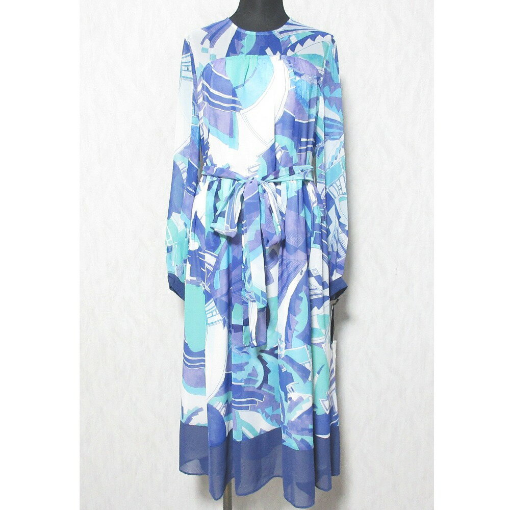 【中古】未使用 24SS Grace Class グレースクラス グレースコンチネンタル アールデコリゾートプリントワンピース 0224131013 36 ブルー レディース Luxs ブランド古着のリュクスのサムネイル