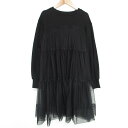 【中古】未使用 24AW SNIDEL スナイデル チュールレイヤードスウェット SWCT244203 F ブラック レディース Luxs ブランド古着のリュク...