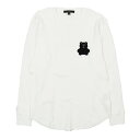 【中古】新品同様 STUD MUFFIN スタッドマフィン ヘビーウエイトコットン ワッフル ベアサガラパッチ LS Tシャツ カットソー トップス ホワイト 3 メンズ Luxs ブランド古着のリュクス(4)