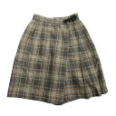 【中古】良品 Chloe GOLF クロエ ゴルフ 90's キュロット ラップ スカート ショート パンツ チェック ビンテージ ヴィンテージ M グレー レディース Luxs ブランド古着のリュクス