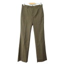 【中古】未使用 22AW Dsquared2 ディースクエアード 千鳥格子柄 ハイウエスト トラウザーズパンツ センタープレス サイズ38 カーキ系 レディース Luxs ブランド古着のリュクス