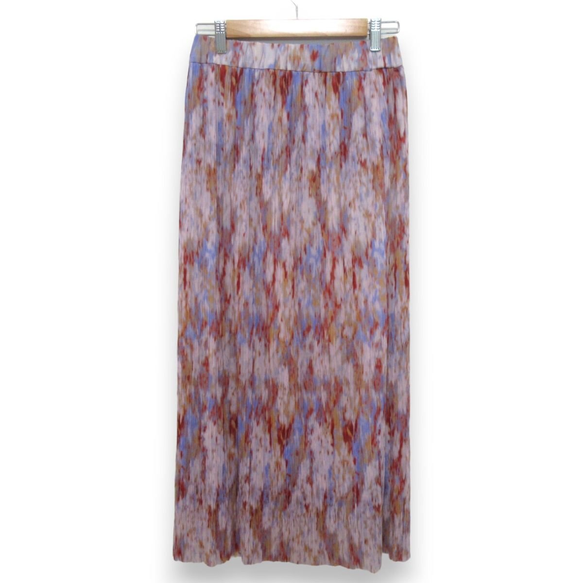 【楽天スーパーSALE50%OFF】【中古】美品 24SS Liesse リエス ほぐし柄 総柄 プリーツ ロングスカート マルチカラー レディース Luxs ブランド古着のリュクス