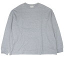 【中古】新品同様 21ss EVCON エビコン WIDE L/S T-SHIRT 211-91102 ワイドTシャツ トップス カットソー 長袖 サイズ3 グレー メンズ Luxs ブランド古着のリュクス