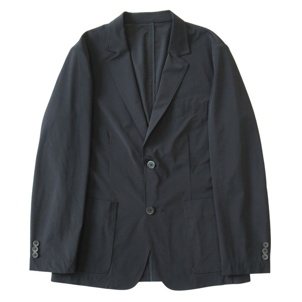 【中古】美品 BEAMS HEART ビームスハート テーラード ジャケット ブレザー シングル 背抜き 2釦 ポリエステル サイズ46 黒 ブラック メンズ Luxs ブランド古着のリュクス