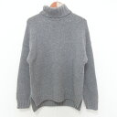 【中古】美品 SLOANE for PARIGOT スローン ジーロンラムズ カシミヤ ドロップショルダーニット セーター SL3W-063 サイズ1 グレー レディース Luxs ブランド古着のリュクス