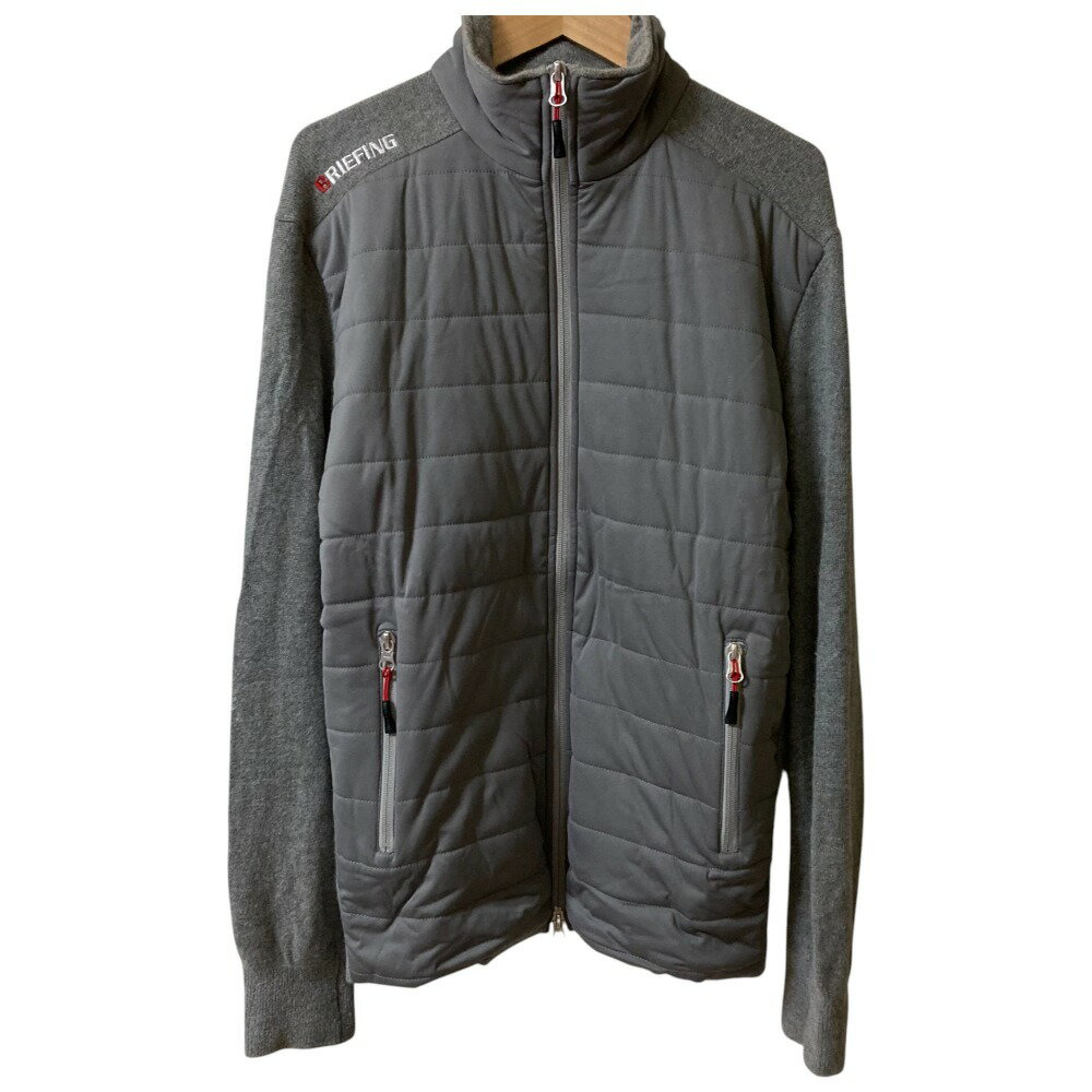 【楽天スーパーSALE20%OFF】【中古】良品 BRIEFING ブリーフィング WIND BLOCK FZ KNIT アンゴラブレンド ニットジャケット BG1731505 サイズM グレー メンズ Luxs ブランド古着のリュクス