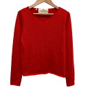 【中古】良品 VALENTINO ヴァレンティノ カシミヤシルク 長袖 ニット セーター カットソー サイズS レッド レディース Luxs ブランド古着のリュクス