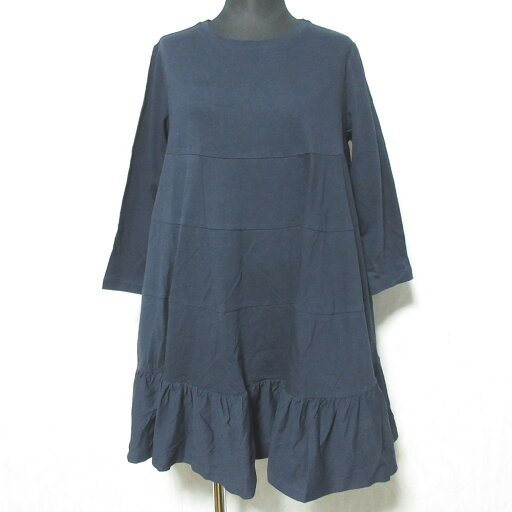 【エントリーポイント10倍】【中古】未使用 yori ヨリ ティアードチュニック 七分袖 フリルヘム ブラウス F ネイビー レディース Luxs ブランド古着のリュクス 【エントリーポイント10倍】【中古】未使用 yori ヨリ ティアードチュニック 七分袖 フリルヘム ブラウス F ネイビー レディース Luxs ブランド古着のリュクス