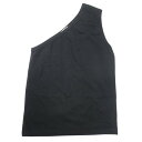 【エントリーポイント10倍】【中古】新品同様 20ss INSCRIRE アンスクリア ワンショルダー タンクトップ ノースリーブ カットソー 無地 黒 ブラック レディース Luxs ブランド古着のリュクス