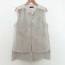 【エントリーポイント10倍】【中古】良品 24AW TO BE CHIC トゥービーシック フェイクファー3WAYジレ ベスト サイズX ベージュ レディース ...