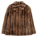 【中古】美品 NORTHCOMPANY ノースカンパニー マスクラットファーコート 毛皮 ブラウン レディース Luxs ブランド古着のリュクス