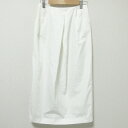 【中古】美品 24AW UNITED ARROWS ユナイテッドアローズ ドット 水玉 グログラン タック ロング タイトスカート 36 オフホワイト レディース Luxs ブランド古着のリュクス