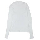 【中古】新品同様 JOHN LAWRENCE SULLIVAN ジョンローレンスサリバン リブニット モックネック プルオーバー カットソー 長袖 S 白 ホワイト メンズ Luxs ブランド古着のリュクス