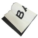 【中古】美品 BALENCIAGA バレンシアガ ショートフリンジ ロゴマフラー グレー メンズ レディース Luxs ブランド古着のリュクス