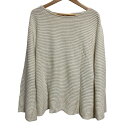 【中古】未使用 22SS EVERYDAY I LIKE. エブリデイアイライク ドゥーズィエムクラス シルクリネン ワイド プルオーバー ニット F ホワイト レディース Luxs ブランド古着のリュクス