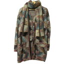 【エントリーポイント10倍】【中古】美品 MISSONI ミッソーニ カーディガン ジレ ベスト マフラー ストール アンサンブルニット サイズ42 マルチカラ...