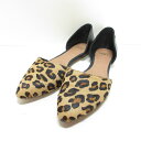 【中古】良品 UGG アグ W Lea Calf Hair Leopard ハラコ レオパード柄 ポインテッドトゥ フラットシューズ パンプス 1007487 ...