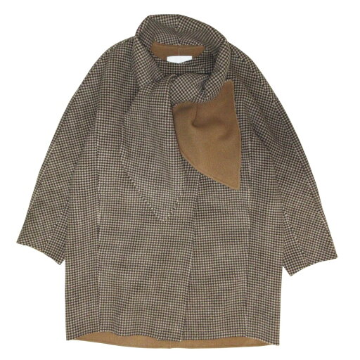 【中古】美品 19AW TOMORROWLAND トゥモローランド マフラー付き ウール ノーカラー リバーコート 36 ブラウン レディース Luxs ブランド古着のリュクス 【中古】美品 19AW TOMORROWLAND トゥモローランド マフラー付き ウール ノーカラー リバーコート 36 ブラウン レディース Luxs ブランド古着のリュクス