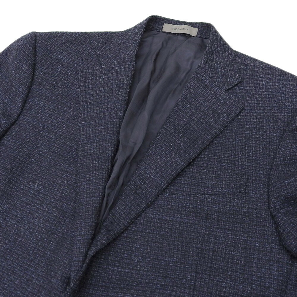 【中古】美品 CORNELIANI コルネリアーニ メランジ ウール テーラードジャケット スラックスパンツ スーツ セットアップ 50 ネイビー メンズ Luxs ブランド古着のリュクス