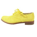 【中古】未使用 DOLCE&GABBANA ドルチェアンドガッバーナ ダービーシューズ ドレスシューズ ラフィア ラウンドトゥ 靴 シューズ イエロー 35 レディース Luxs ブランド古着のリュクス