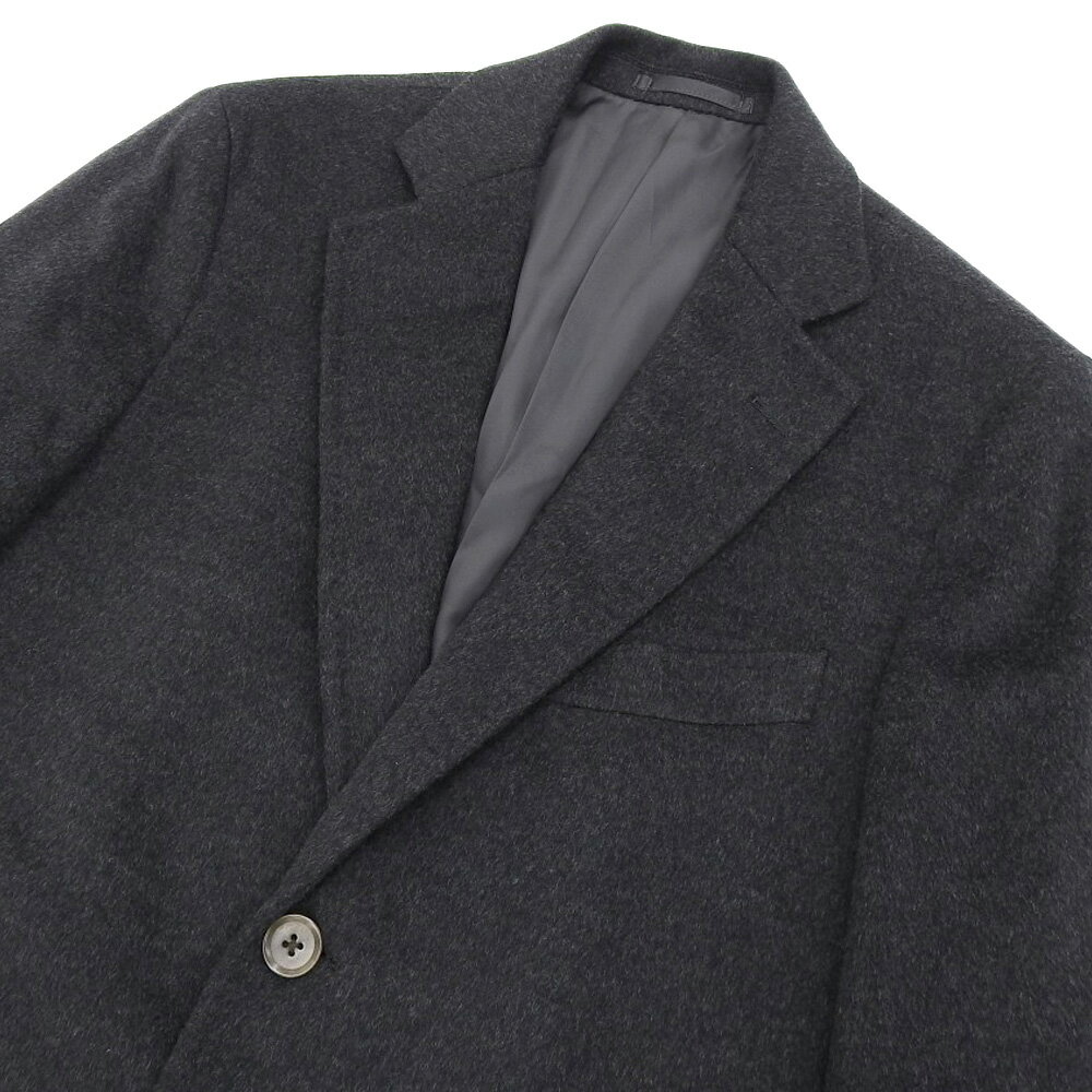 【中古】美品 MAKER'S SHIRT KAMAKURA メーカーズシャツ鎌倉 コロンボ生地 ウール カシミア チェスターコート M チャコールグレー メンズ Luxs ブランド古着のリュクス