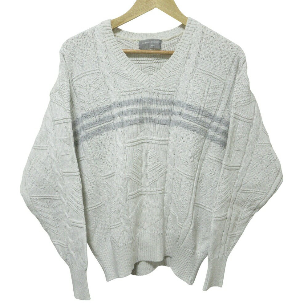 【エントリーポイント10倍】【中古】良品 COMME des GARCONS HOMME コムデギャルソンオム ケーブルニット セーター オフホワイト メンズ Luxs ブランド古着のリュクス