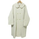 【中古】美品 21AW nest Robe ネストローブ ドロップショルダー 丸襟 ウールカシミヤ フリースコート F オフホワイト レディース Luxs ブランド古着のリュクス