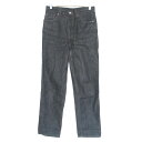 【中古】美品 MARGARET HOWELL EDWIN マーガレットハウエル ブラックデニムトラウザーズパンツ ジーンズ 578-4142001 サイズ3 ブラック レディース Luxs ブランド古着のリュクス