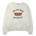 【中古】美品 24aw R&D.M.Co オールドマンズテーラー OH MY DOG SWEAT SHIRT 裏起毛 スウェット ホットドッグプリント トレーナー S キナリ レディース Luxs ブランド古着のリュクス