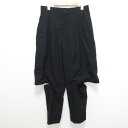 【中古】良品 AD2022 noir kei ninomiya ノワール ケイニノミヤ タックドッキングパンツ 3K-P004 サイズM ブラック レディース Luxs ブランド古着のリュクス