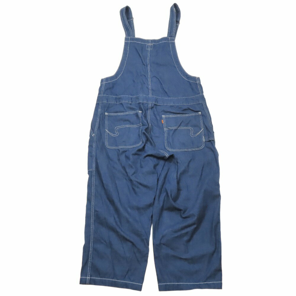 【中古】美品 THE BLUEST OVERALLS ザ ブルーエスト オーバーオール DENIM OVERALL デニム オーバーホール つなぎ L インディゴブルー メンズ Luxs ブランド古着のリュクス