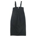 【中古】美品 Muel Chic ミュエルシック Carol jumper dress キャロルキャンパードレス ワンピース ジャンスカ ジャンパースカート F ブラック レディース Luxs ブランド古着のリュクス