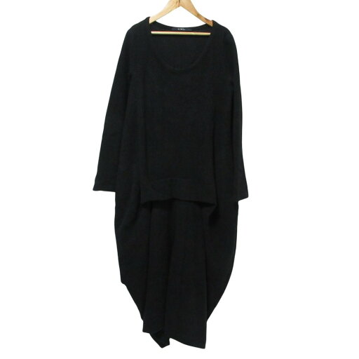 【中古】美品 LIMI feu リミフゥ ウール 長袖 ロング シェイプドドレス ワンピース S ブラック レディース Luxs ブランド古着のリュクス 【中古】美品 LIMI feu リミフゥ ウール 長袖 ロング シェイプドドレス ワンピース S ブラック レディース Luxs ブランド古着のリュクス
