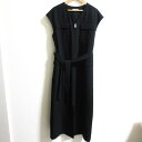 【中古】美品 CLANE クラネ 2WAY POCKET DESIGN ZIP ONEPIECE ノースリーブ ロングワンピース ジレ 15112-5032 サイズ1 ブラック レディース Luxs ブランド古着のリュクス(4)