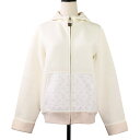 【中古】良品 24SS LOUIS VUITTON ルイヴィトン モノグラム ジップ スウェットパーカー RW241WW LN6 FQKC03 サイズM アイボ...
