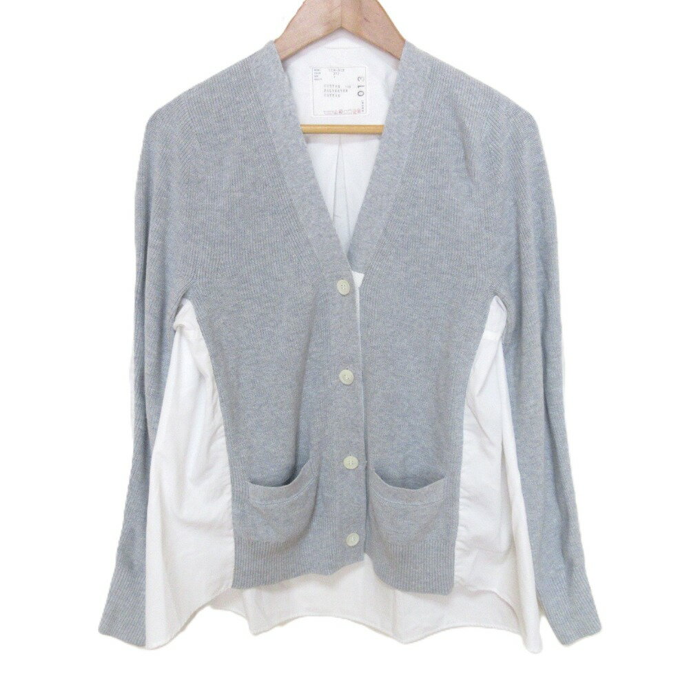sacai サカイ カーディガン グレー -(M位) 0303925E0229 楽天市場】sacai カーディガン(カラーグレー)(レディース