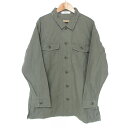 【エントリーポイント10倍】【中古】新品同様 JOHNBULL ジョンブル USED加工 ユーティリティーシャツ サイズF オリーブ レディース Luxs ブランド古着のリュクス