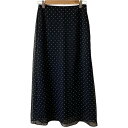 【エントリーポイント10倍】【中古】新品同様 24SS Mila Owen ミラオーウェン 後ろベンツシアードットナロースカート 09WFS242147 0サイズ ダークネイビー レディース Luxs ブランド古着のリュクス