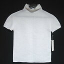 【中古】未使用 24SS me ISSEY MIYAKE ミー イッセイミヤケ STRETCH PLEATS ハイネック ショートスリーブ プリーツ カットソー ホワイト レディース Luxs ブランド古着のリュクス